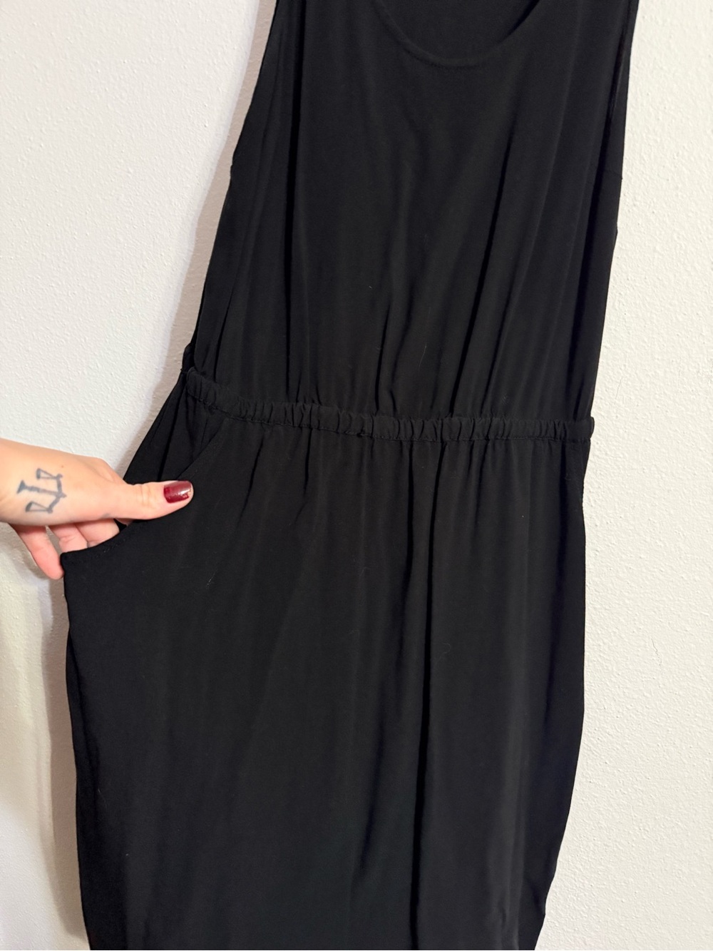 ☀️ Mossimo Supply Co. •  Black Sleeveless Midi Tank Dress • Women’s Small - Picture 4 of 12